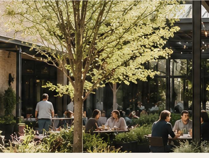 Outdoor patio dining